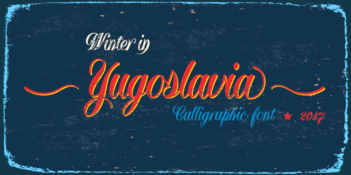Yugoslavia Font preview